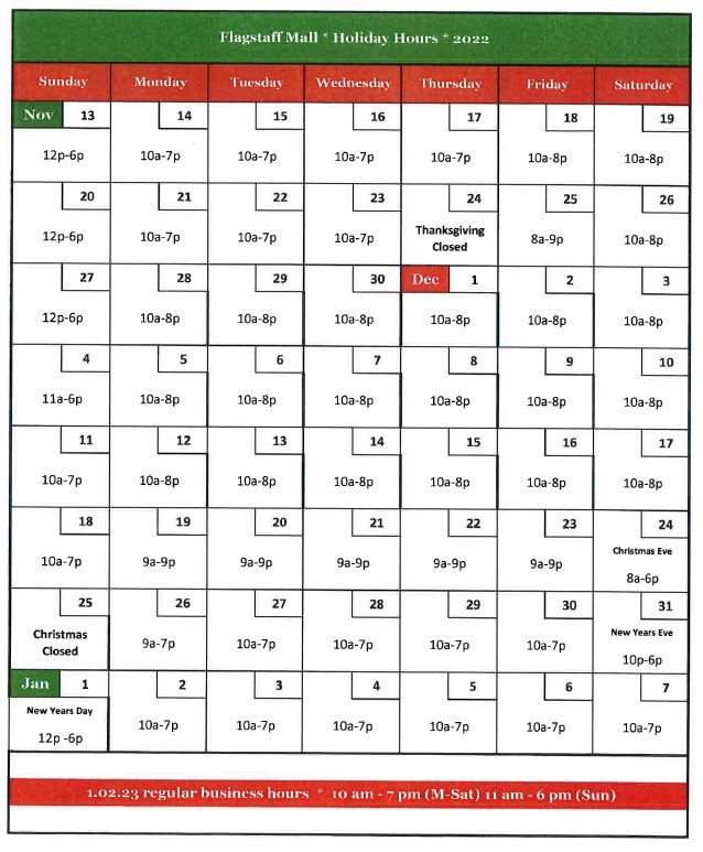 Flagstaff Mall Directory
