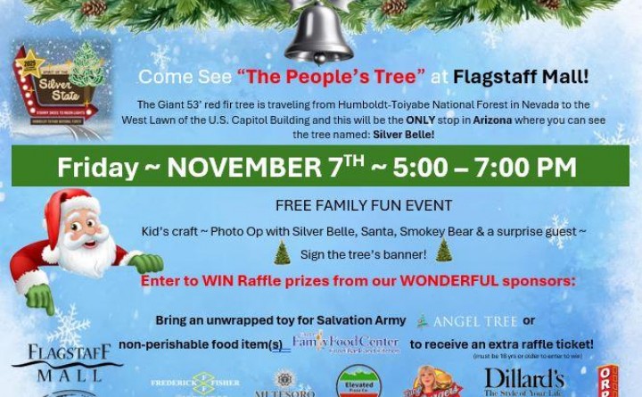 U.S. Capitol Christmas Tree Stop  at Flagstaff Mall!